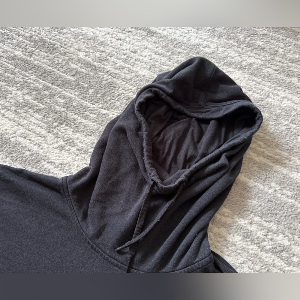 Nike SS Black Pullover Fleece Funnel Hoodie - Picture 4 of 7